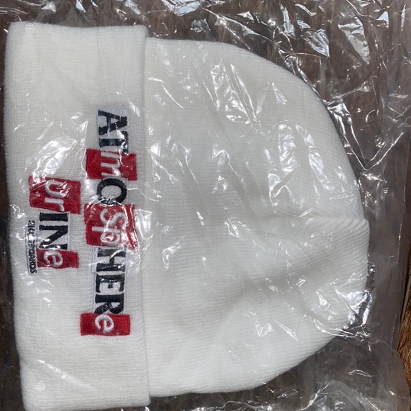 Atmosphere Urine Supreme White Beanie